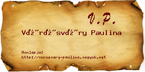 Vörösváry Paulina névjegykártya